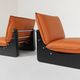 Pair of Armchairs by Guiseppe Munari, Italy, 1970s - New Upholstery