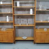 Scandinavian oak modular wall unit, 1960s