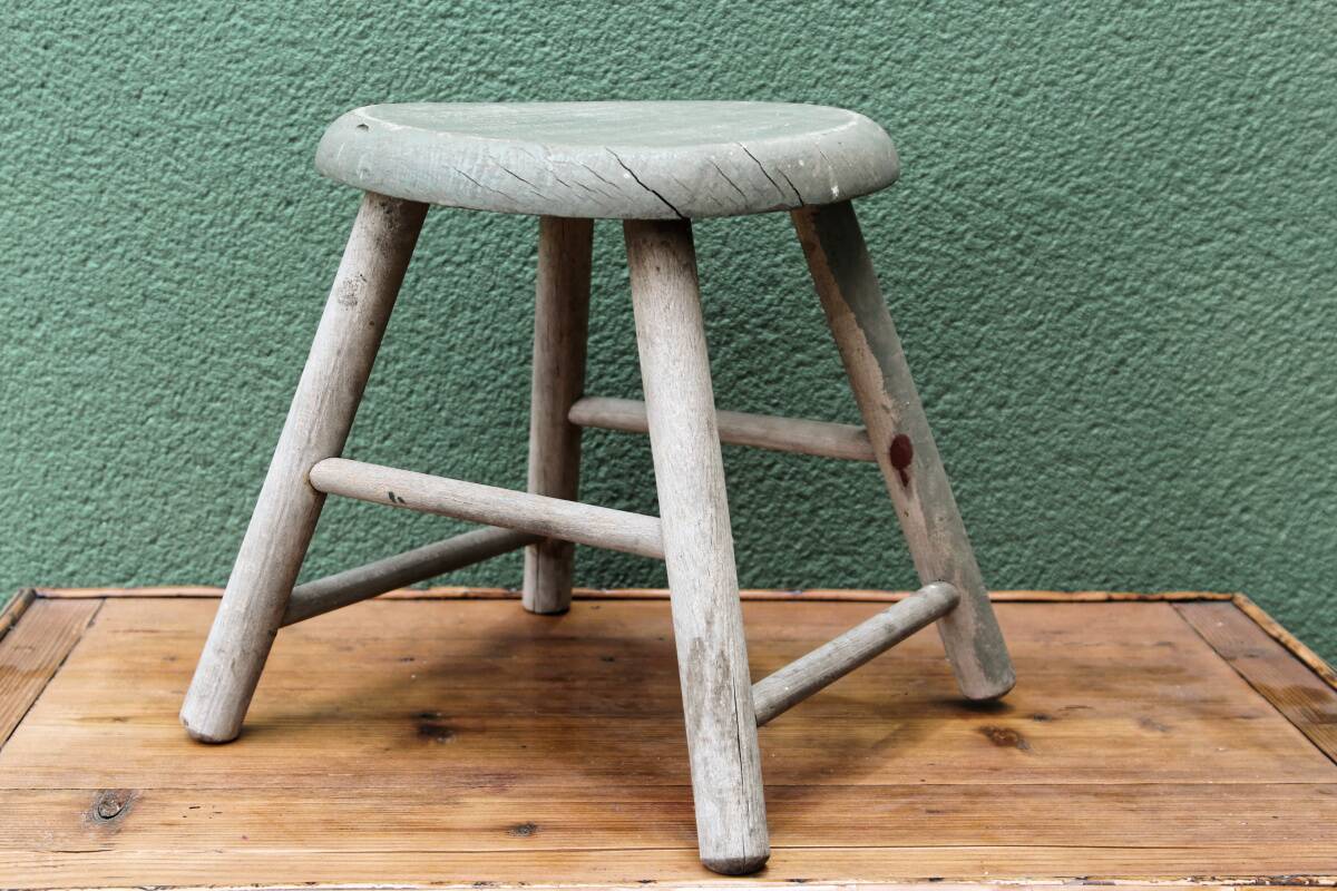 Old wooden stool