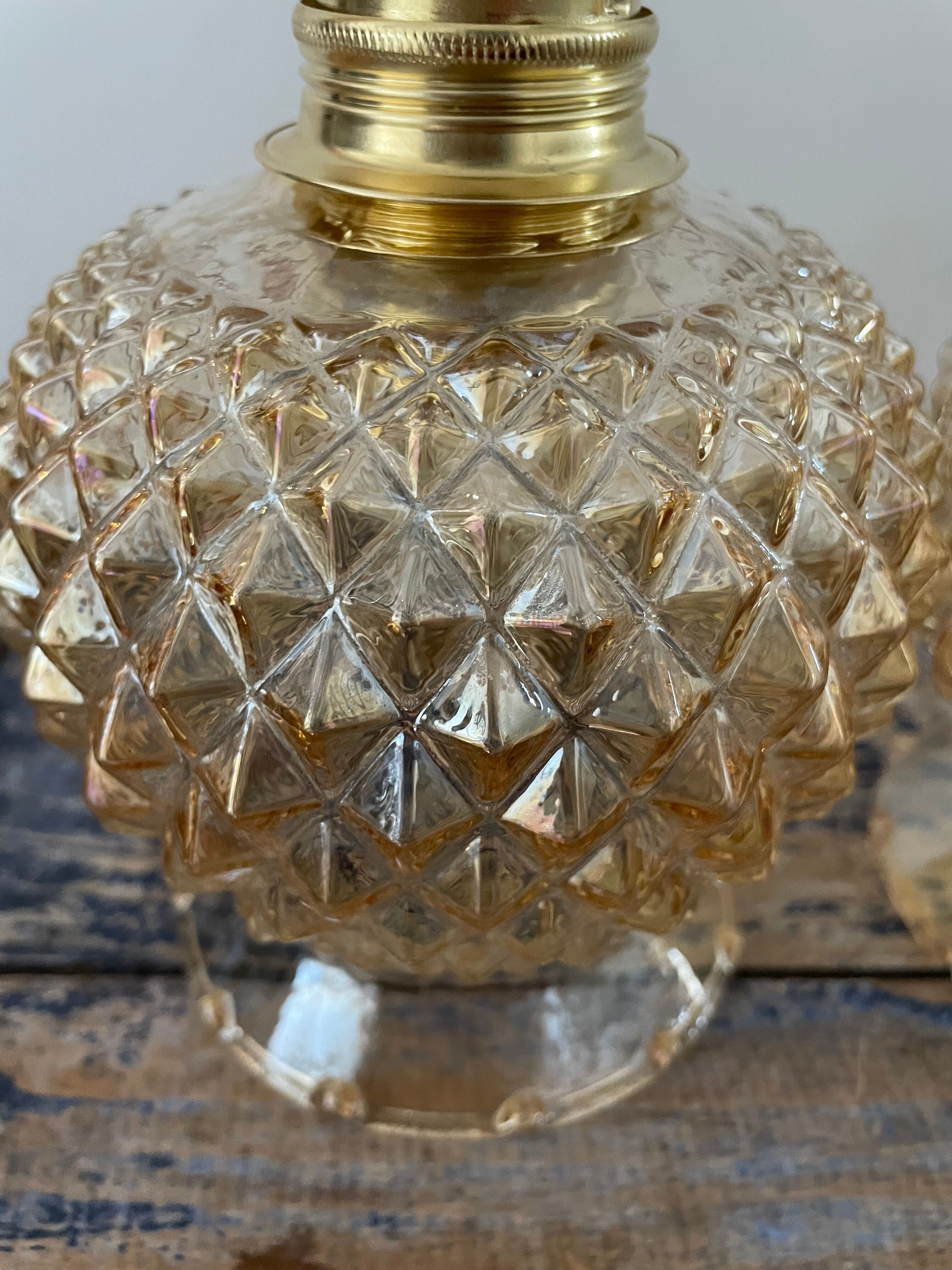 Set of vintage gold wall lights