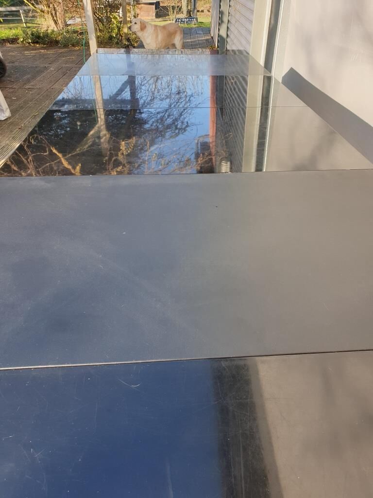 Table with extendable mechanism XXL black lacquer