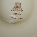 Flat on peedouche in earthenware of Gien model Savoie diam 24.5 cm