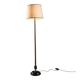 Vintage floor lamp in brass, marble and fabric, Italian design, 1950s.