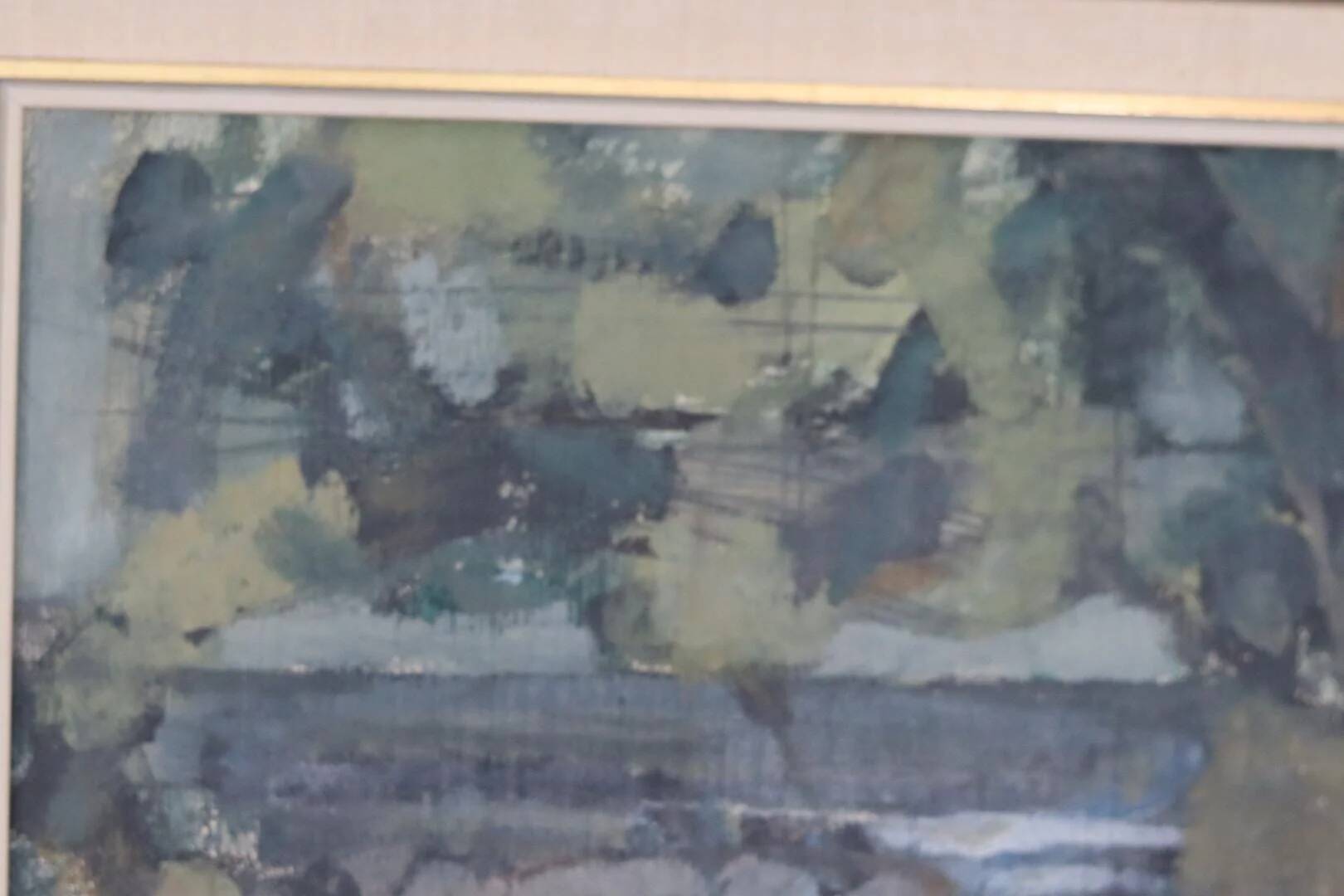 Swedish Oil on Canvas – "Obscured by Trees" by Alvar Jansson