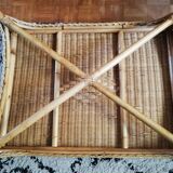 Rattan and wicker coffee table