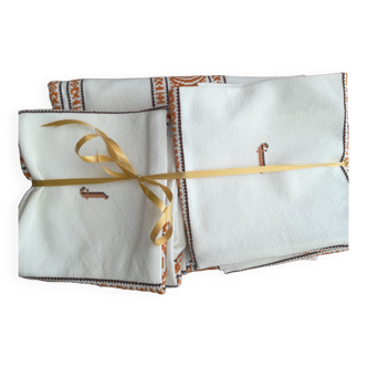70's tablecloth and napkin set