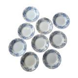 9 Ceylan soup plates from Creil and Montereau Labrador