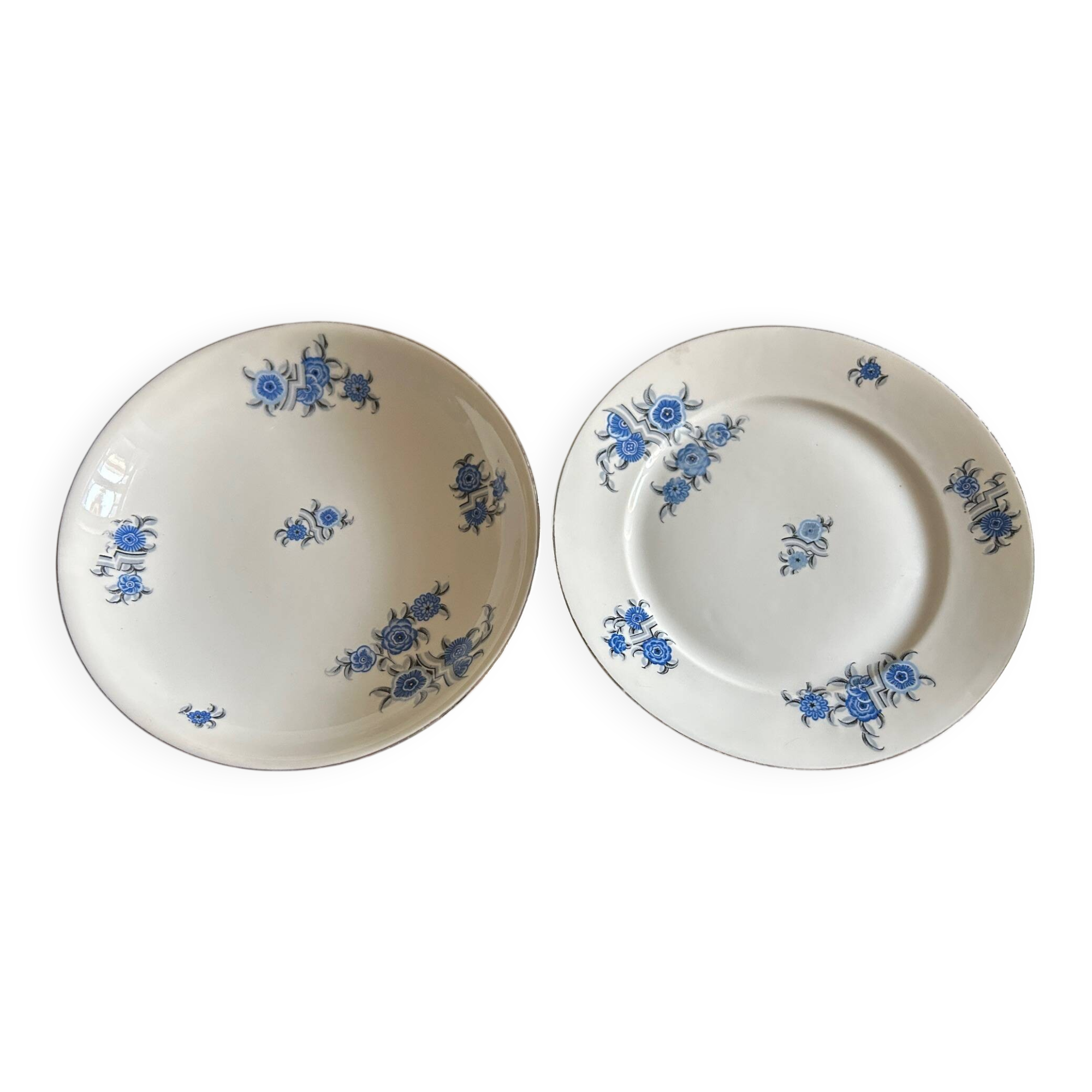 two Art Deco porcelain dishes F. Legrand & Cie