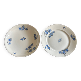 two Art Deco porcelain dishes F. Legrand & Cie