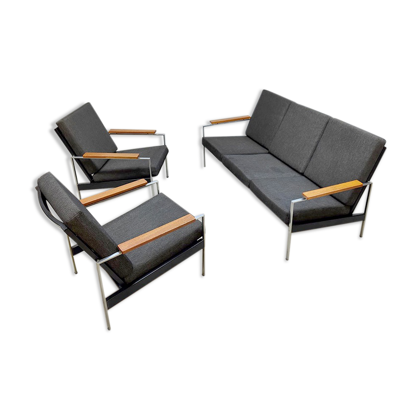 Vintage Dutch design lounge set sofa chairs bank fauteuils Rob Parry