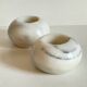 2 marble ball tealight holders from the 70s