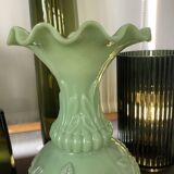 Vase opaline vert