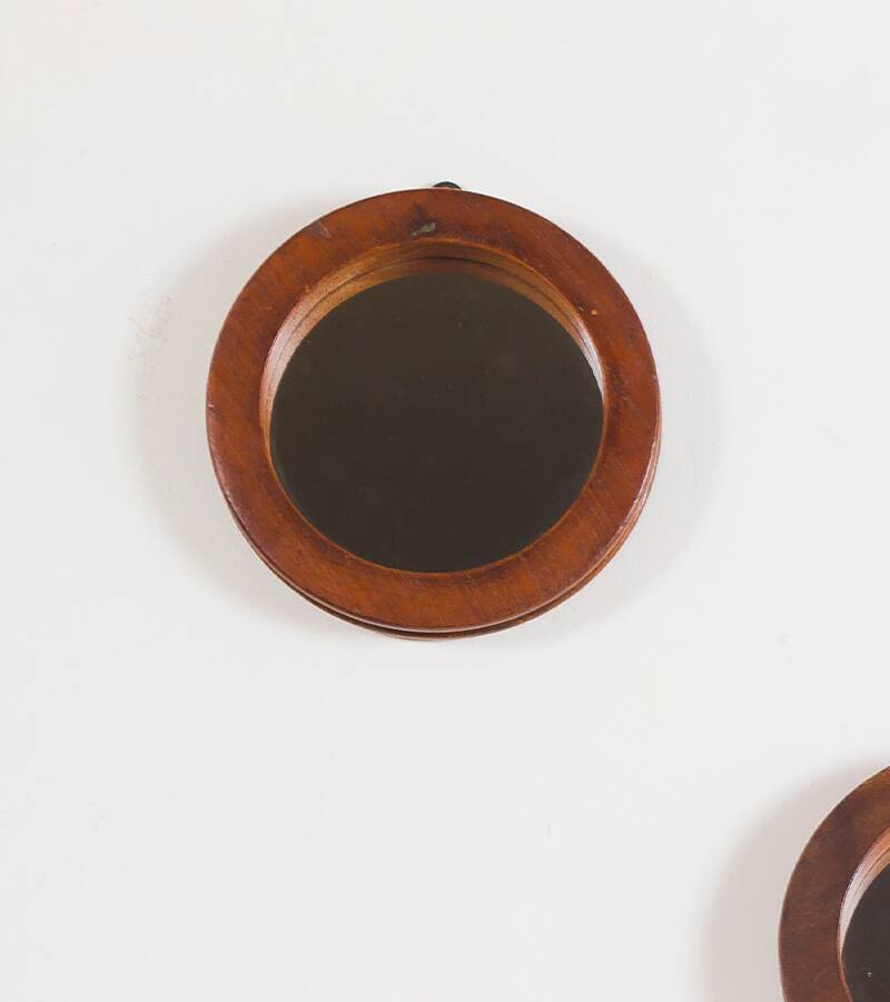 Small decorative wooden mirror