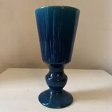 Blue ceramic glass vase/pot