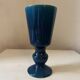 Vase pot verre céramique bleu