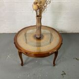 Chippendale Coffee Table in Wood, Canning and Glass