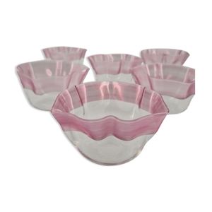 Suite de 6 coupelles en cristal