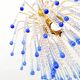 Lustre élégant en cristal et verre Murano soufflé – Gouttes bleues