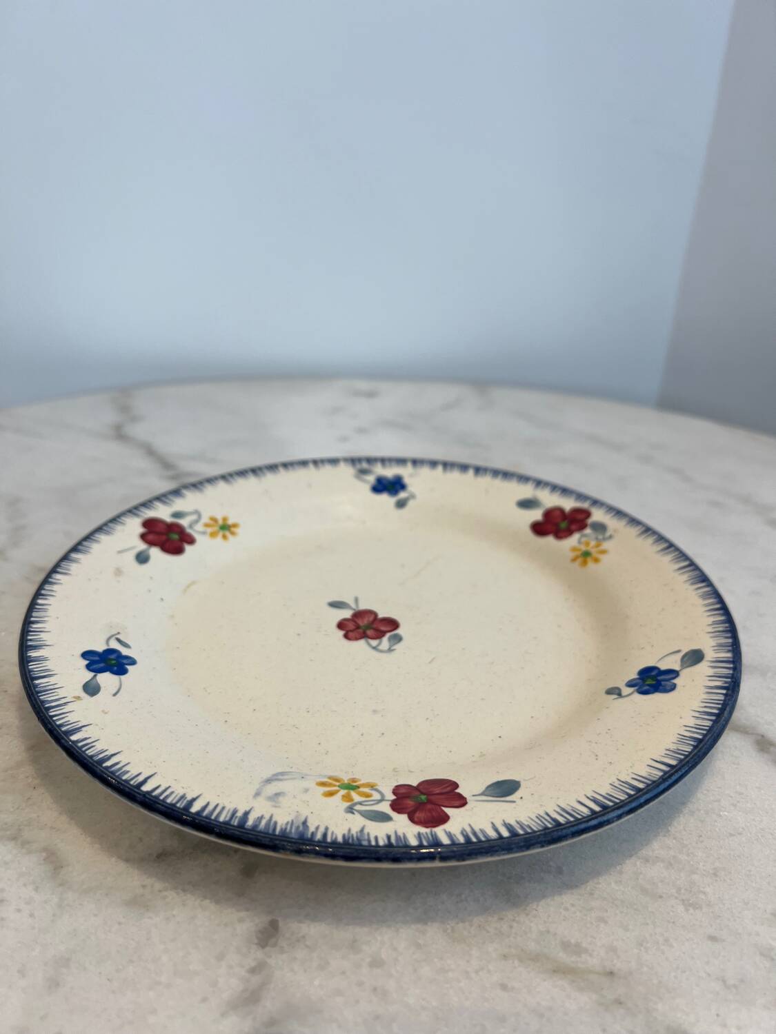 Mary-Lou Plate Hand Painted Digoin Sarreguemines France