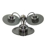 Chrome chandelier, Belid Sweden 1990