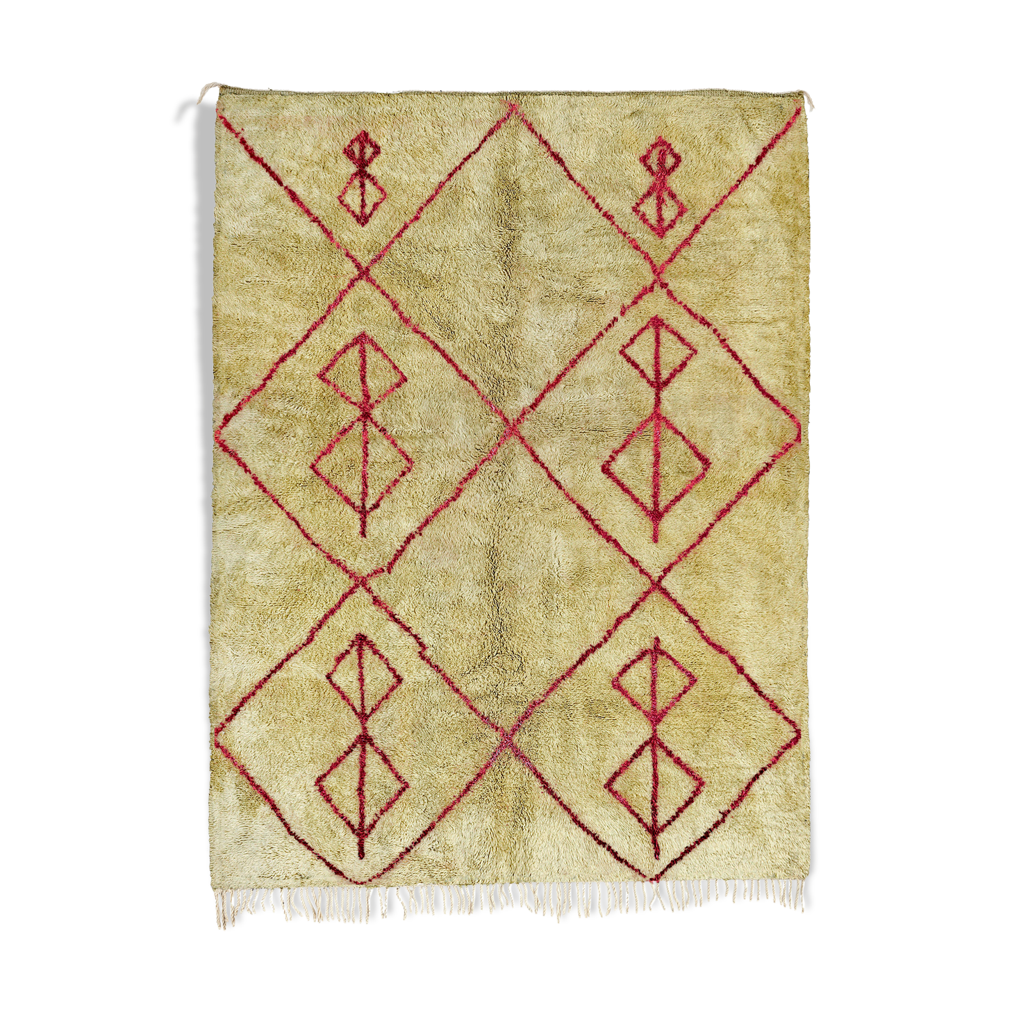 Modern Moroccan carpet green contemporary art 200x300cm