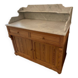 Sandblasted pitch pine bathroom cabinet