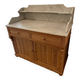 Sandblasted pitch pine bathroom cabinet