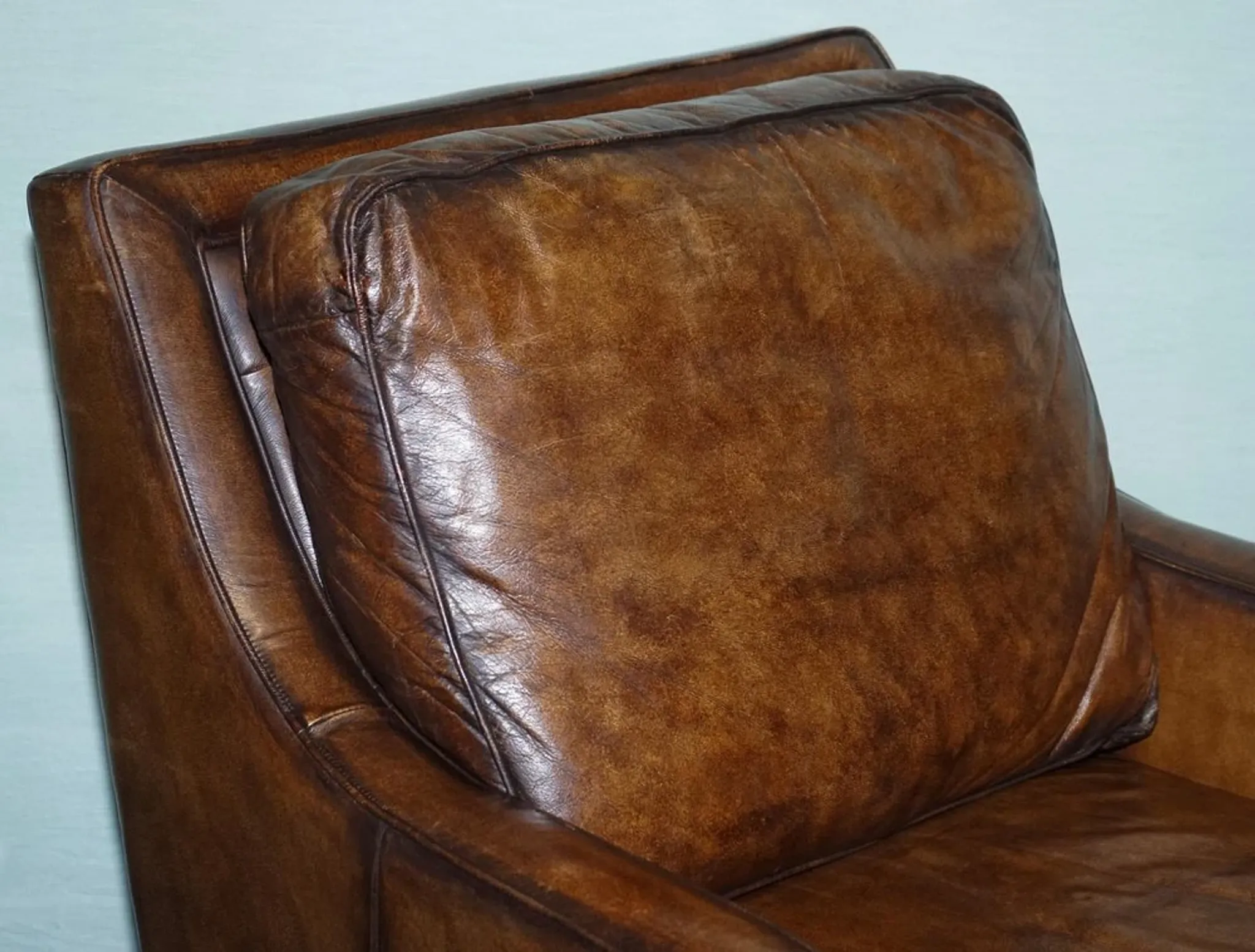 Chaise Longue en Cuir Teint à la Main
