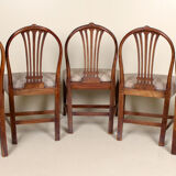 Following 5 chairs antique George IV mahogany Georgian with folder