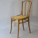 2 Thonet No. 56 chairs from 1900, caned, blond walnut stain