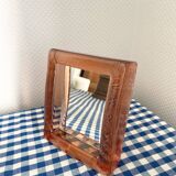 Miroir en verre rose d’Italie