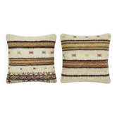Set of 2 vintage kilim cushion covers 51x51 cm