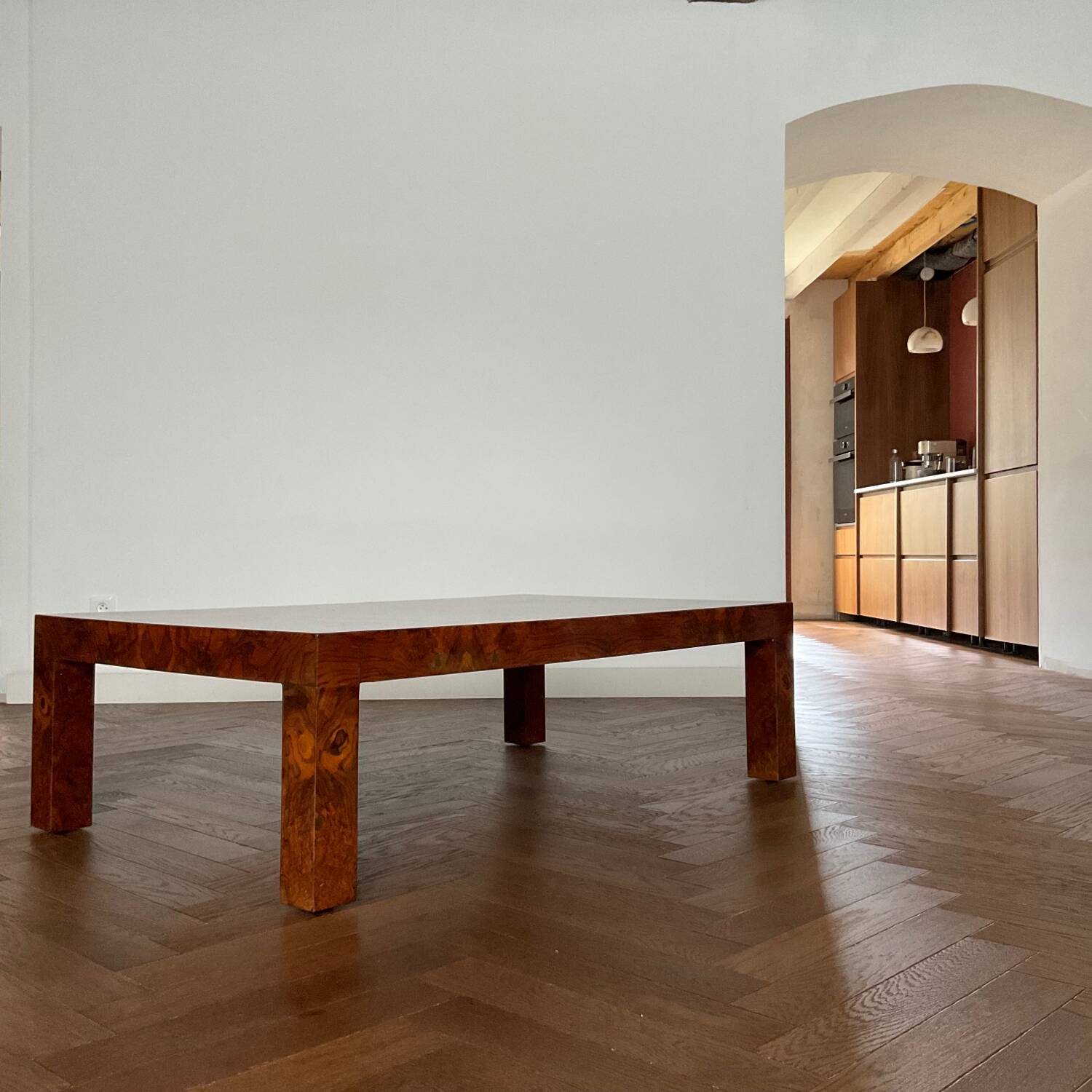 Elm burl coffee table
