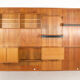 Modular wall system with Cado panels by Poul Cadovius, teak, from 1959.
