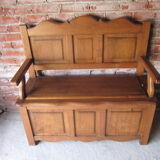 Chest bench in solid chene