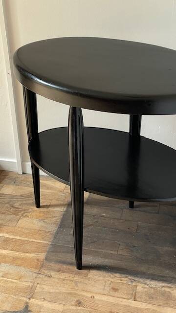 Gueridon console bois noir art déco