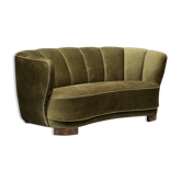 Sofa in green velvet 1930/1940