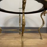 Table basse , piétement à décor de coq