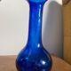 Blue blown glass vase