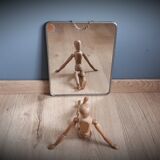 Barber mirror with chain - 29x23cm