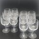 Chiseled crystal wine glasses with flower motif