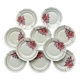 Set de 10 assiettes dessert porcelaine Art Déco