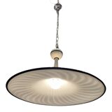 Italian black & white murano glass light pendant