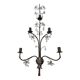 Contemporary rush and crystal flowers wall lamp