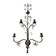 Contemporary rush and crystal flowers wall lamp
