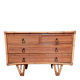 Vintage bamboo and rattan chest of drawers from the 1960s.