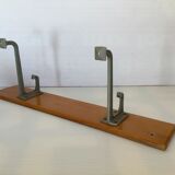 Wooden wall coat rack 2 hooks