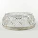 Decorative mid-century modern fruit bowl, crystal, silver-plated brass, Poland, 1970s