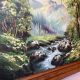 Mountain and torrent landscape painting