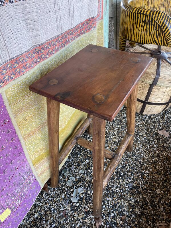 Tabouret haut en teck